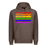 Coffee lgbtq and usa flag Premium Hoodie - Zillion Design Studio