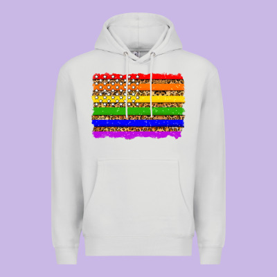 Lgbtq And Usa Flag Premium Hoodie Designed By Zillion Design Studio