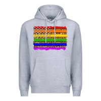 Heather Grey lgbtq and usa flag Premium Hoodie - Zillion Design Studio