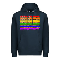 Navy lgbtq and usa flag Premium Hoodie - Zillion Design Studio