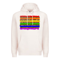 Pale Pink lgbtq and usa flag Premium Hoodie - Zillion Design Studio