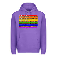 Purple lgbtq and usa flag Premium Hoodie - Zillion Design Studio