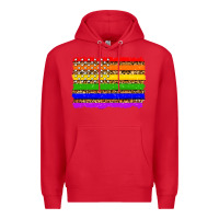 Red lgbtq and usa flag Premium Hoodie - Zillion Design Studio