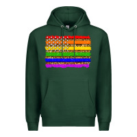 Sports Green lgbtq and usa flag Premium Hoodie - Zillion Design Studio