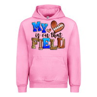 Fuchsia Pink my heart is on that field american football Urban Hoodie - Zillion Design Studio