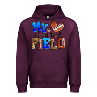 Mauve Wine my heart is on that field american football Urban Hoodie - Zillion Design Studio