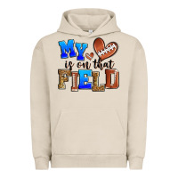 Pigment French Oak my heart is on that field american football Urban Hoodie - Zillion Design Studio