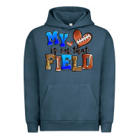 Pigment Midnight Navy my heart is on that field american football Urban Hoodie - Zillion Design Studio