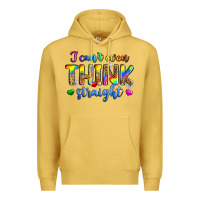 Antique Gold i can't even think straight Premium Hoodie - Zillion Design Studio
