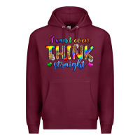 Burgundy i can't even think straight Premium Hoodie - Zillion Design Studio