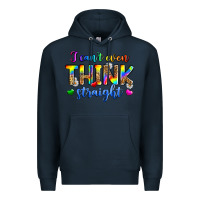 Navy i can't even think straight Premium Hoodie - Zillion Design Studio