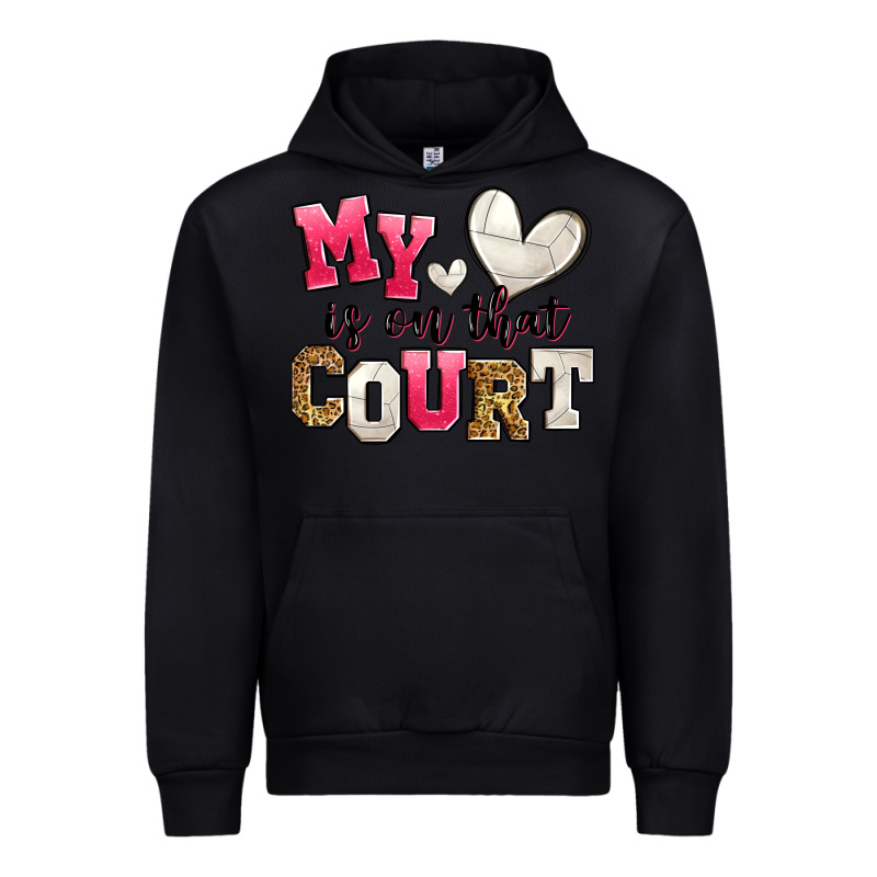 My Heart Is On That Court Volleyball Urban Hoodie by Zillion Design Studio | Teevron
