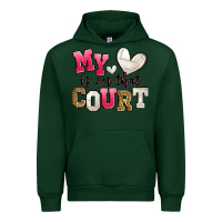 Forest Green my heart is on that court volleyball Urban Hoodie - Zillion Design Studio