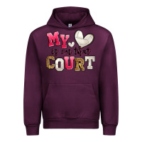 Mauve Wine my heart is on that court volleyball Urban Hoodie - Zillion Design Studio