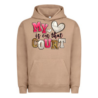 Pigment Burro my heart is on that court volleyball Urban Hoodie - Zillion Design Studio