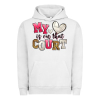 Pigment Lunar Rock my heart is on that court volleyball Urban Hoodie - Zillion Design Studio