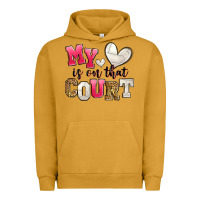 Pigment Peanut Butter my heart is on that court volleyball Urban Hoodie - Zillion Design Studio
