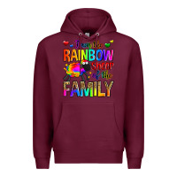 Burgundy i am the rainbow sheep of the family Premium Hoodie - Zillion Design Studio