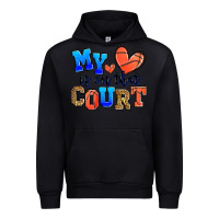 Black my heart is on that court basketball Urban Hoodie - Zillion Design Studio