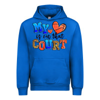 Cobalt my heart is on that court basketball Urban Hoodie - Zillion Design Studio