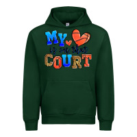 Forest Green my heart is on that court basketball Urban Hoodie - Zillion Design Studio
