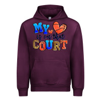 Mauve Wine my heart is on that court basketball Urban Hoodie - Zillion Design Studio