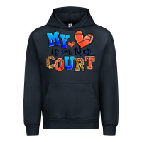 Navy my heart is on that court basketball Urban Hoodie - Zillion Design Studio