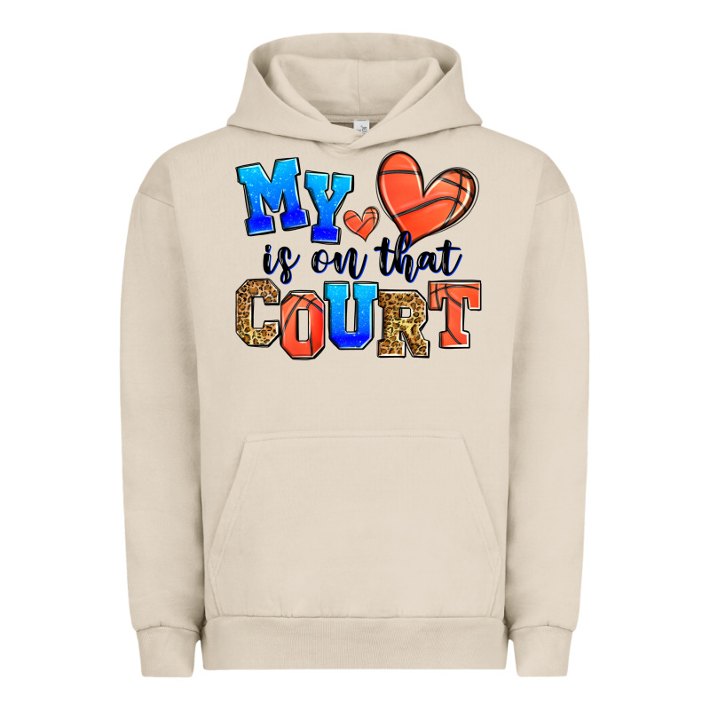 My Heart Is On That Court Basketball Urban Hoodie by Zillion Design Studio | Teevron