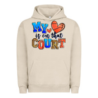 Pigment French Oak my heart is on that court basketball Urban Hoodie - Zillion Design Studio