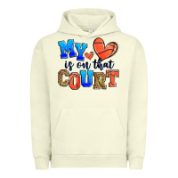 Pigment Pistachio my heart is on that court basketball Urban Hoodie - Zillion Design Studio