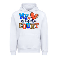 White my heart is on that court basketball Urban Hoodie - Zillion Design Studio