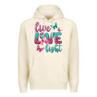 Tofu Live Love Fight Breast Cancer Premium Hoodie - texasbilliewilder