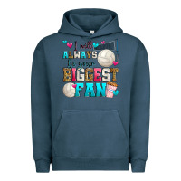 Pigment Midnight Navy i will always be your biggest fan volleyball Urban Hoodie - Zillion Design Studio