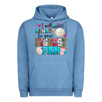 Pigment Pebble Blue i will always be your biggest fan volleyball Urban Hoodie - Zillion Design Studio
