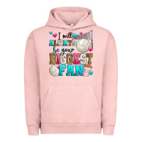 Pigment Salmon i will always be your biggest fan volleyball Urban Hoodie - Zillion Design Studio