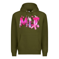 Army Green Medical Laboratory Technician Breast Cancer Premium Hoodie - texasbilliewilder