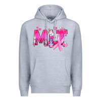 Heather Grey Medical Laboratory Technician Breast Cancer Premium Hoodie - texasbilliewilder