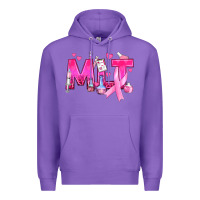 Purple Medical Laboratory Technician Breast Cancer Premium Hoodie - texasbilliewilder