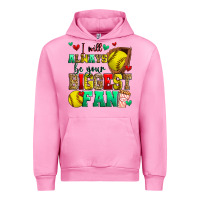 Fuchsia Pink i will always be your biggest fan softball Urban Hoodie - Zillion Design Studio
