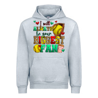 Heather Grey i will always be your biggest fan softball Urban Hoodie - Zillion Design Studio