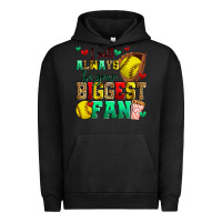 Pigment Black i will always be your biggest fan softball Urban Hoodie - Zillion Design Studio