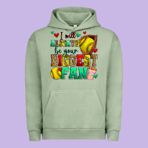 I Will Always Be Your Biggest Fan Softball Urban Hoodie Designed By Zillion Design Studio