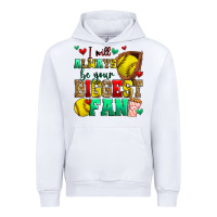 White i will always be your biggest fan softball Urban Hoodie - Zillion Design Studio