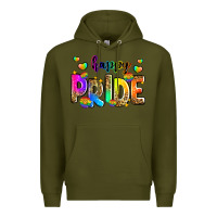 Army Green happy pride Premium Hoodie - Zillion Design Studio