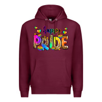 Burgundy happy pride Premium Hoodie - Zillion Design Studio