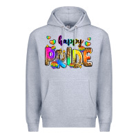 Heather Grey happy pride Premium Hoodie - Zillion Design Studio