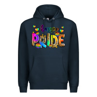 Navy happy pride Premium Hoodie - Zillion Design Studio