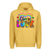 Antique Gold Choose love Premium Hoodie - Zillion Design Studio