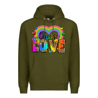 Army Green Choose love Premium Hoodie - Zillion Design Studio