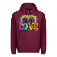 Burgundy Choose love Premium Hoodie - Zillion Design Studio